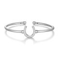 wholesale S925 Sterling Silver Cross-Border Best-Selling Adjustable Horseshoe Series Open Bangle Bracelet Women's Jewelry Source Factory-0-8