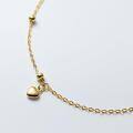 wholesale S925 Sterling Silver Gold-Plated Heart Ballpoint Ankle Chain, High-End Ankle Jewelry for Women, S6397-0-2
