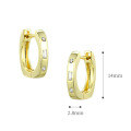 wholesale 925 Sterling Silver Geometric Zircon Ear Clips for Women, Korean Stackable High-End Ear Hoops-0-3