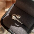 wholesale S925 Sterling Silver Vintage Interwoven Twist Pearl Ring for Women with Diamond Accents, Luxurious and Advanced Niche Design-0-5