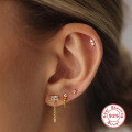 wholesale S925 Sterling Silver 3-Piece Set Asymmetric Ear Studs, Cross-Border Hot Sale INS Style Earring Collection-0-1