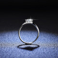 Silver Moissanite Ring Women's Skirt Fan Design-0-1