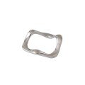 wholesale S925 Sterling Silver JF264 Korean Version Student Ring, Ins Simple and Versatile Irregular Wave Pattern Closed Ring for Women-0-5
