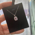 925 Silver 2021 New Amethyst Pendant Necklace Women's Minimalist Design-0-3
