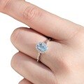wholesale S925 sterling silver aquamarine ring for women, small and unique design, blue topaz finger ring, adjustable for index finger-0-4