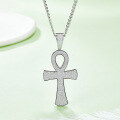 wholesale S925 Sterling Silver Cross Pendant with Moissanite Hip-Hop Diamond Necklace for Men and Women-0-2