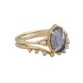 wholesale S925 Silver Plated 14K Gold with Iolite and Labradorite, Japanese-style Light Luxury Night Sky Meteor Ring-0-4