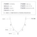 Sterling Silver Four-Leaf Clover Moissanite Necklace, Light Luxury Style-0-4