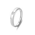 wholesale S925 Sterling Silver Original Design High-end Couple Rings Adjustable Plain Band Rings Valentine's Day Gift-0-71