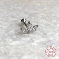 wholesale S925 Sterling Silver Crown Marquise Zircon Threaded Ear Bone Stud-0-6