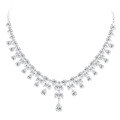 wholesale 925 Silver White Teardrop 7*11 Dingdong Clear Spring Water 2ct High Carbon Diamond Necklace for Women-0-0