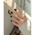 wholesale S925 Sterling Silver Korean Style Personalized Silver Ring Ins Minimalist Niche Simple Textured Chain Ring for Women-0-3
