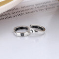 wholesale S925 Sterling Silver Minimalist Asymmetric Moon Sun Ear Clasp in Understated Style-0-1