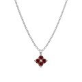 wholesale 925 Silver Cross-border Women's Small and Minimalist Luxury Birthstone Series Colorful Flower Pendant Fresh and Elegant Collarbone Necklace-0-5