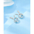 wholesale S925 Sterling Silver Small Rabbit Stud Earrings for Women, Minimalist Animal Design, Dainty and Delicate for Healing Ear Piercings, Diamond-Accented, Dynamic Ear Accessories-0-3