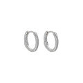 wholesale S925 sterling silver Korean version ins niche design textured minimalist irregular frosted matte circle earrings-0-5