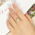 Metal Alloy Imitation Moissanite Ring Luxury Proposal Wedding Zircon Wholesale-0-2