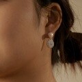 wholesale S925 Sterling Silver Cross-Border Europe and US Women's Earrings, Exquisite High-End Pear-Shaped Pearl Drop Design, Personalized Fashion Earrings-0-1