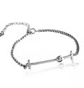wholesale S925 Silver Smiley Retro Light Luxury Women's Minimalist Bracelet-0-4