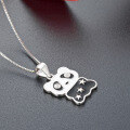 wholesale 925 Sterling Silver Cartoon Cute Panda Necklace for Women, Small Niche Design Oil-Drip Pendant, Cross-Border Animal Accessory-0-2