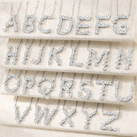 wholesale 925 Silver Cross-Border New Fashionable Ins Style Light Luxury Niche Necklace Women's Summer Accessory That Does Not Fade-Letter I