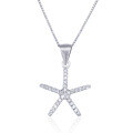 wholesale S925 Sterling Silver Diamond Starfish Pendant for Women, Minimalist and Fashionable, Niche Design, Luxurious Feel, Cross-Border Wholesale-0-4