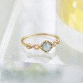 wholesale S925 Silver Plated 14K Gold, Labradorite and Amazonite Ring, Vintage and Luxurious-0-2
