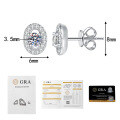 S925 Sterling Silver Moissanite Egg-shaped Stud Earrings-0-4