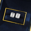 wholesale S925 Sterling Silver 6*8mm Rectangle Pagoda Earrings, Fashion Classic Piece for Cross-Border E-Commerce-0-3