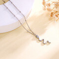 wholesale S925 Sterling Silver Fashionable and Unique Snake Necklace, Minimalist and Luxurious Design, Niche Choker Collarbone Chain-0-1