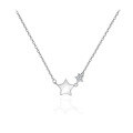 wholesale S925 Sterling Silver Star Shell Necklace for Women, Minimalist and Unique Small Design Sense Collarbone Chain, Versatile Accessory-0-4