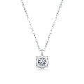 wholesale S925 Silver Minimalist Versatile Four-Prong Pendant Necklace, Non-Tarnishing Women's High-End Moissanite Necklace with Trendy Elegance-0-4