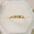 wholesale S925 sterling silver gold-plated jewelry new small designer-style fresh orange moonstone ring-0-2