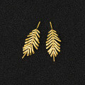wholesale 925 Sterling Silver Smooth Fringe Leaf Earrings Korean Minimalist Ins Style Small Trendy Accessories M05424-0-3