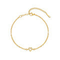 wholesale Brass metal hot-selling new heart-shaped inlaid diamond bracelet, cross-border trendy, unique, versatile hand accessory-0-5