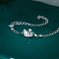 wholesale S925 silver fresh sweet ins-style niche design exquisite and simple diamond-inlaid swan bracelet S7699-0-4