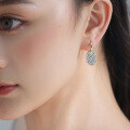 wholesale Metal oval drop earrings for women, Korean style, slimming face, minimalist and versatile, trendy and elegant hoop earrings-0-3