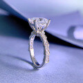 wholesale 925 Silver Mo Jing Jewelry New 2ct High Carbon Diamond 8*8 Princess Cut Ring WomenIns-0-2