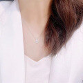 wholesale 925 Silver Three-Stone In-Line Diamond Necklace Pendant, New Arrival from Zhuozhifang Jewelry, Women's European and American Ins Light Luxury Style-0-3