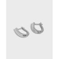 wholesale S925 Sterling Silver U-Shaped Minimalist Versatile Lightly Textured Ins Korean Style Small Earrings for Women-0-0
