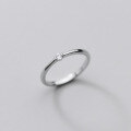 wholesale S925 Silver Japanese Minimalist Single Diamond Full Circle Ring for Women, Elegant Korean Style Thin Band Best Friend Ring J3237-0-3