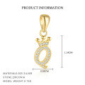 wholesale S925 Sterling Silver, Fashionable And Luxurious Crown Design With Zircon, Diy 26 English Letter Pendant Necklace, Versatile For European And American Styles-0-21