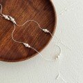 wholesale 925 Sterling Silver Japanese and Korean Fashion Minimalist Pearl Necklace for Women, Small and Unique Design, Fresh and Elegant Collarbone Chain Necklace-0-3