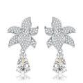 wholesale 925 Silver Elegant and Fashionable Stud Earrings, MuJing Jewelry New Small Drop Petal Design 7*10mm-0-6