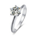 wholesale 925 Sterling Silver T&Co Classic Six-Prong Moissanite Ring for Women, 1 Carat Engagement Wedding Ring, Cross-Border E-Commerce New Style-0-1