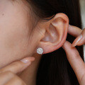 S925 Sterling Silver Moissanite Stud Earrings Hip Hop Unisex-0-2