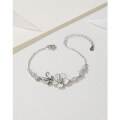 wholesale S925 Sterling Silver Camellia Bracelet for Women, Luxury Minimalist Niche Exquisite Design New Female Hand Accessory-0-3