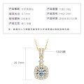 S925 Silver Geometric Square Pendant Necklace for Women-0-5