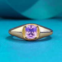 wholesale S925 Sterling Silver New Ins Style Daily Minimalist Versatile 5*6mm Pink Sapphire Ring WomenCross-Border Model-R1064 Pink Diamond No.7