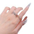 wholesale S925 Sterling Silver Three-Circle Wrapped Ring with Luxurious and Fashionable Design for Daily Wear-0-4